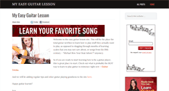 Desktop Screenshot of myeasyguitarlesson.com